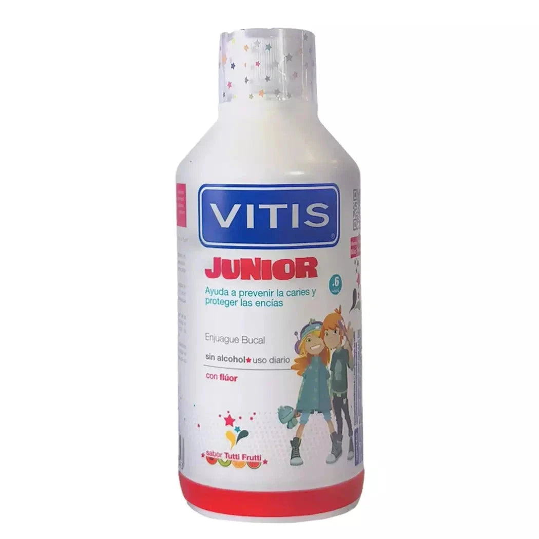 Vitis "Junior" Enjuague Bucal "Tutti Frutti" x 500 mL Farmex-Pluxee-Persistente
